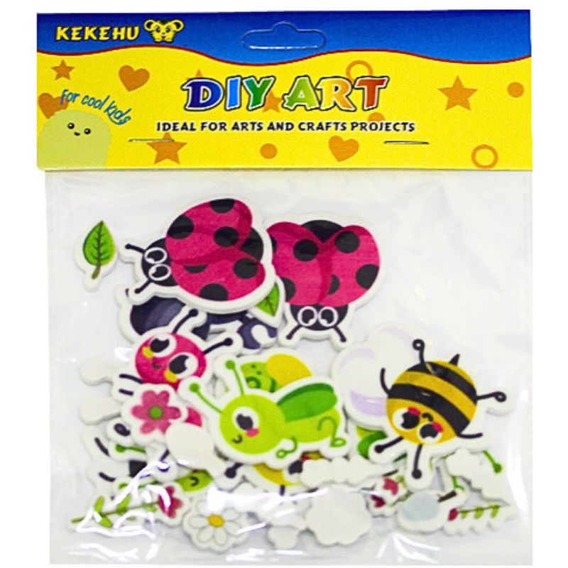 Stickers "WB" /11101/ EVA colored, 5g. "Insects" 12pcs/pack (12)