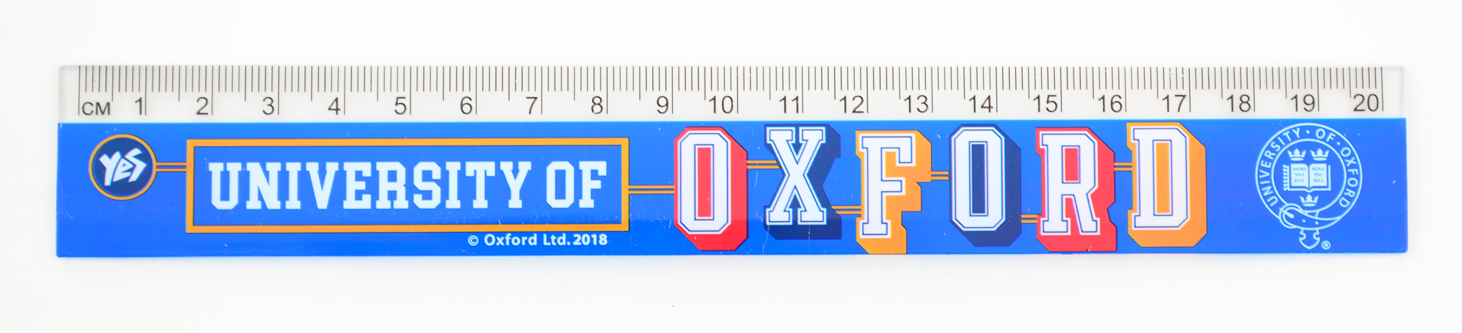 Лінійка 20см пл. "YES" /370434/ "Oxford"(blue) (1/50)