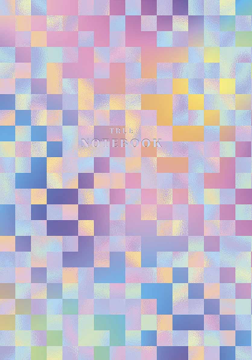 Sketchbook A5/80 sheets. "MUSE" /A5-3C-080-379/ integrated cover, without lining, cream block, 90g/m2, mat. lama + holographic print. (4/32)