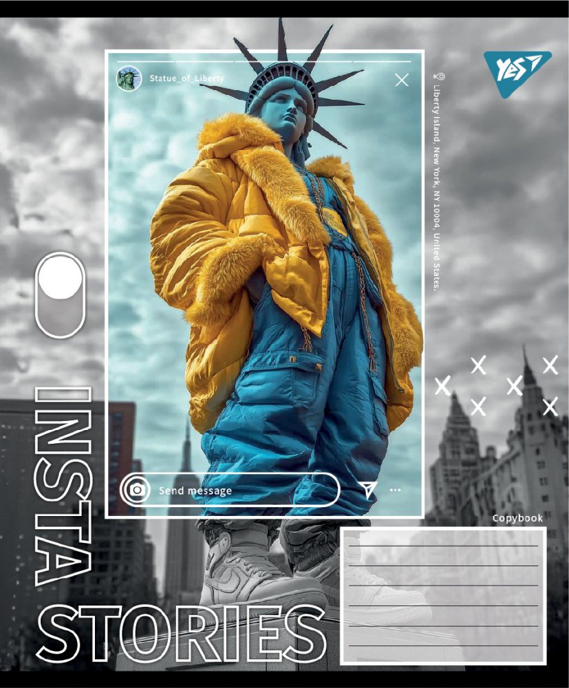 Зошит уч. "YES" 60арк.# /767946/ "Insta Storys" (10/160)