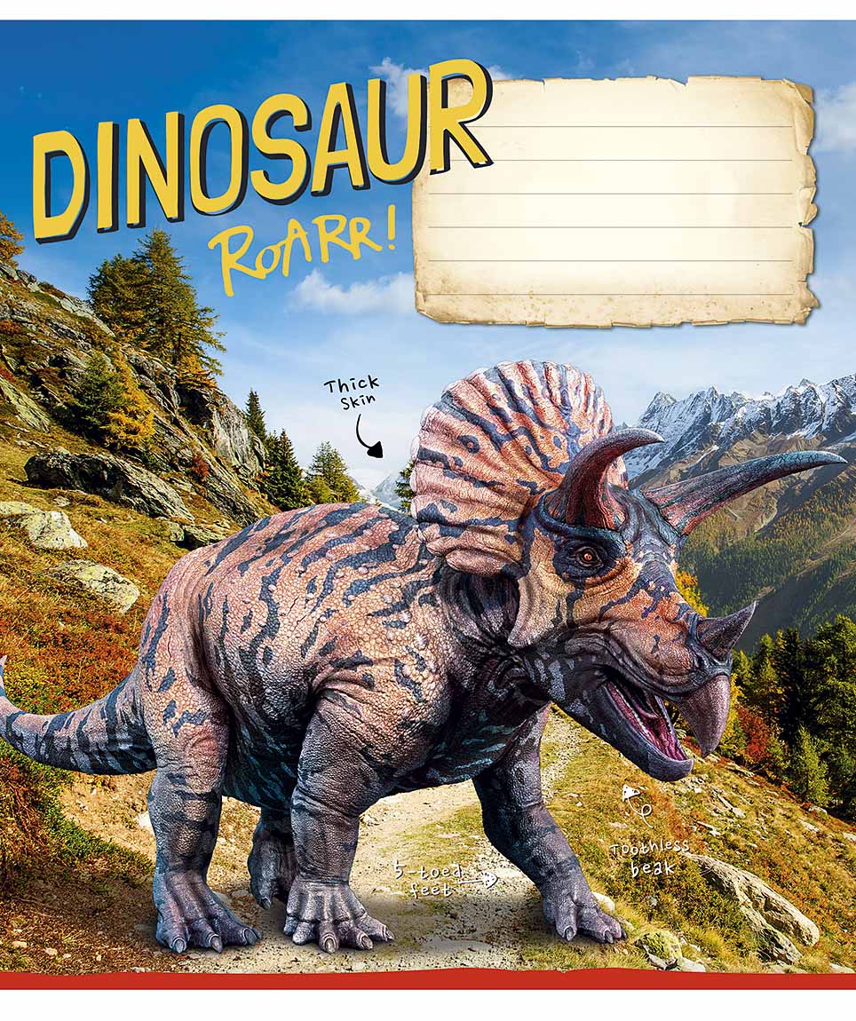 Student's notebook "Schoolboy" 12 sheet # /3310K/ "Jurassic world" VD-lacquer (boy) (30/300)
