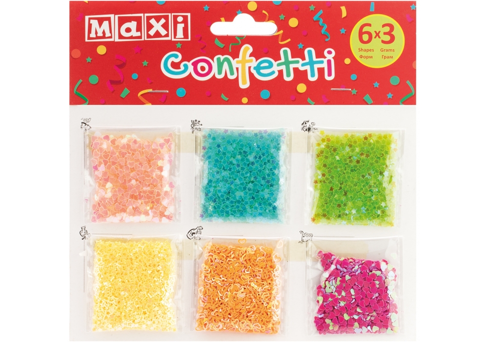 Гліттер "Maxi" /MX61678/ 6 форм по 3 г (1/48/288)