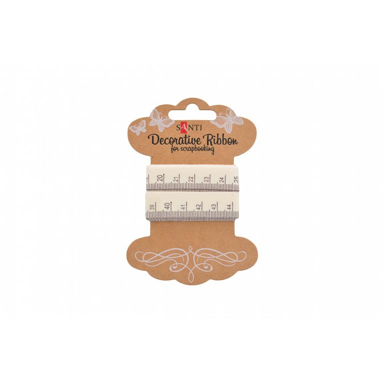 Gift wrapping tape "Santi" /741322/ cotton with a pattern "Centimeter, 2m (1/20/400)