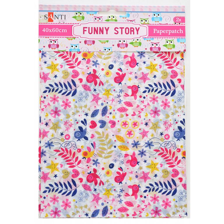 Paper for wrapping gifts and decoupage "Santi" /952491/ Funny, 2 sheets. 40*60 cm (1/50/200)