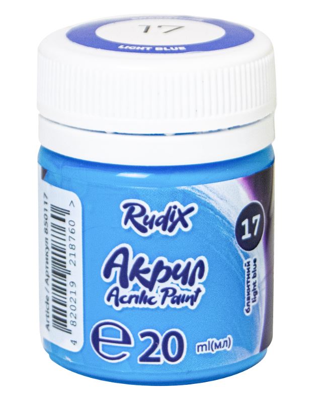 ACRYLIC for decoration "RUDIX" /850117/ matte Blue, 20 ml (1/12/24)