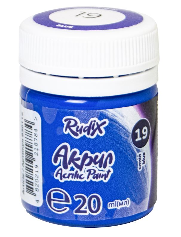 ACRYLIC for decoration "RUDIX" /850119/ matte Blue, 20 ml (1/12/24)