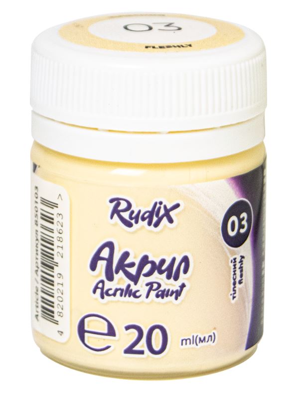 ACRYLIC for decoration "RUDIX" /850103/ matte Body, 20 ml (1/12/24)