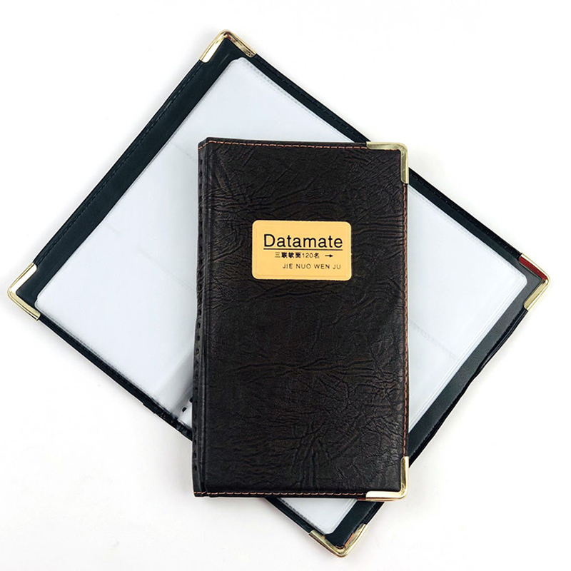 Business card /АВ-320/ "Datamate" 300 vis. leather substitute 19.5*11.5 cm. target corners (1/12)