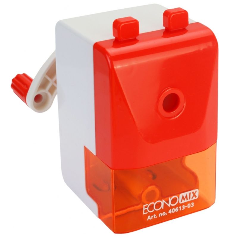 Sharpener "ECONOMIX" /E40613-03/ mechanical with automatic feed, red (1/24/48)