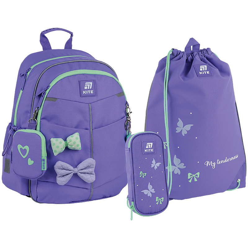 "Kite" set /SET_K25-771S-2/ backpack + pencil case + shoe bag 771 Pretty Nice (1/6)