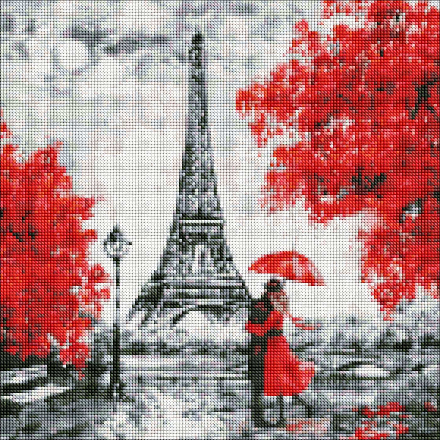 Diamond mosaic "Ideyka" /AMO7186/ "Rainy Paris" 40*40cm