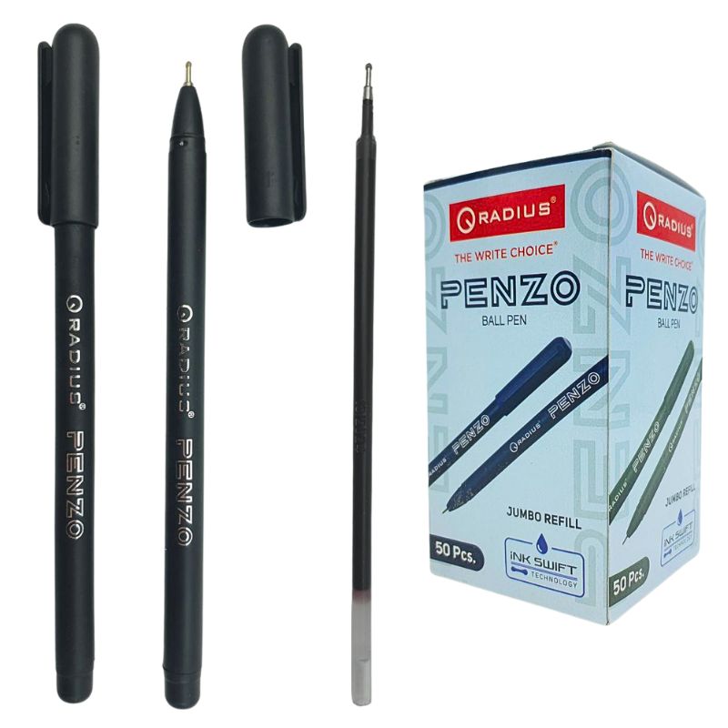 Ballpoint pen "Radius" /PENZO Jumbo Refill black/6000 m. (50/500/2000)