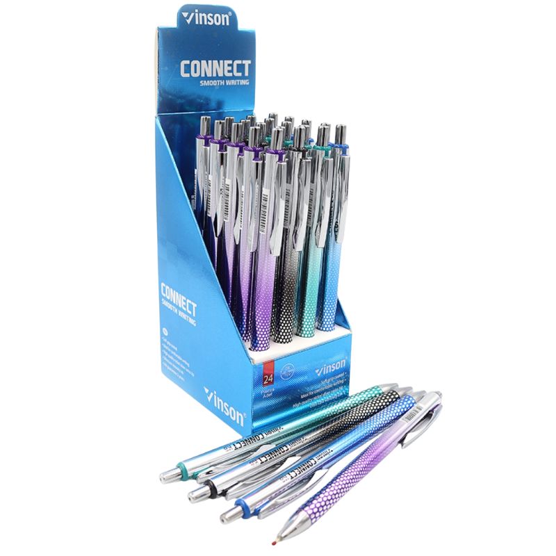 Oil automatic pen "Vinson" /K8/ "Connect" 0.7mm, blue (24/2160)