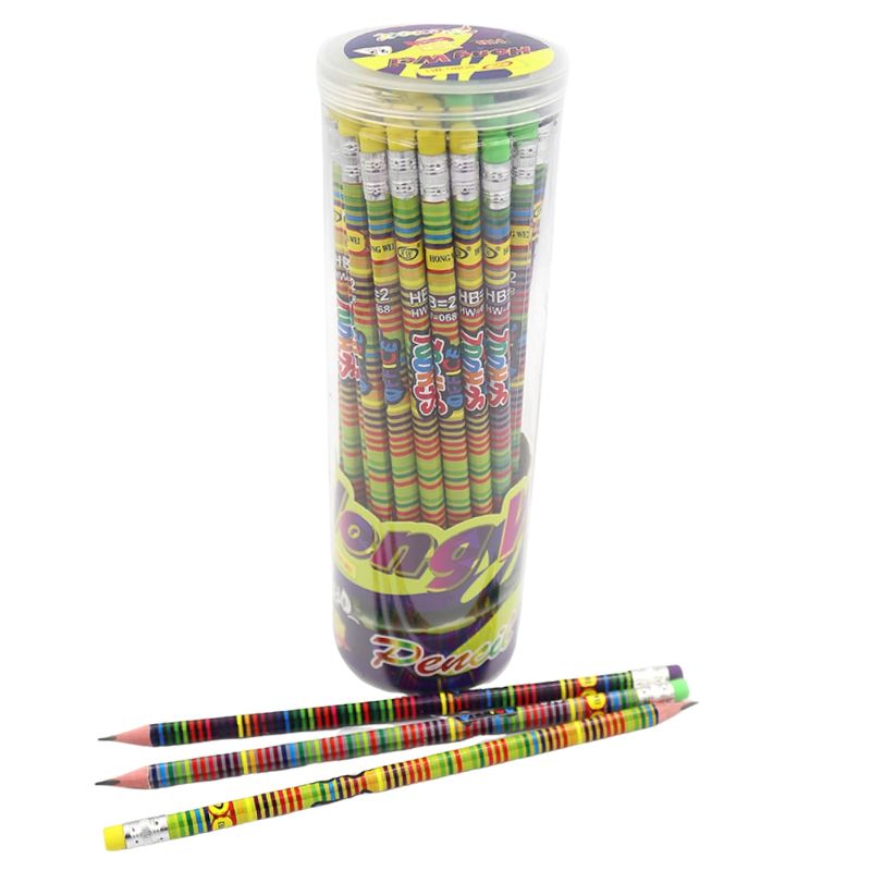 Pencil h/g "JO" /DSCN0417/ HB "School" with eraser, in a jar (48/2880)