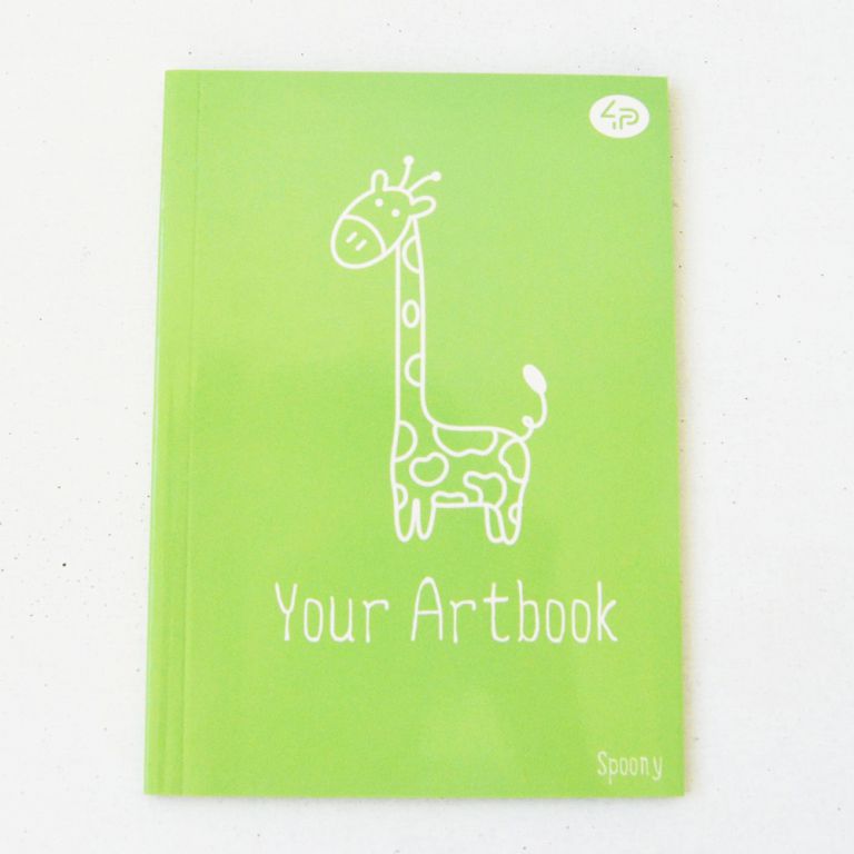 Скетчбук A5/40 "4PROFI" /902729/ ЧИСТІ "Spoony" giraffe, кол.вн/бл, термокл, глян/лам, 70г
