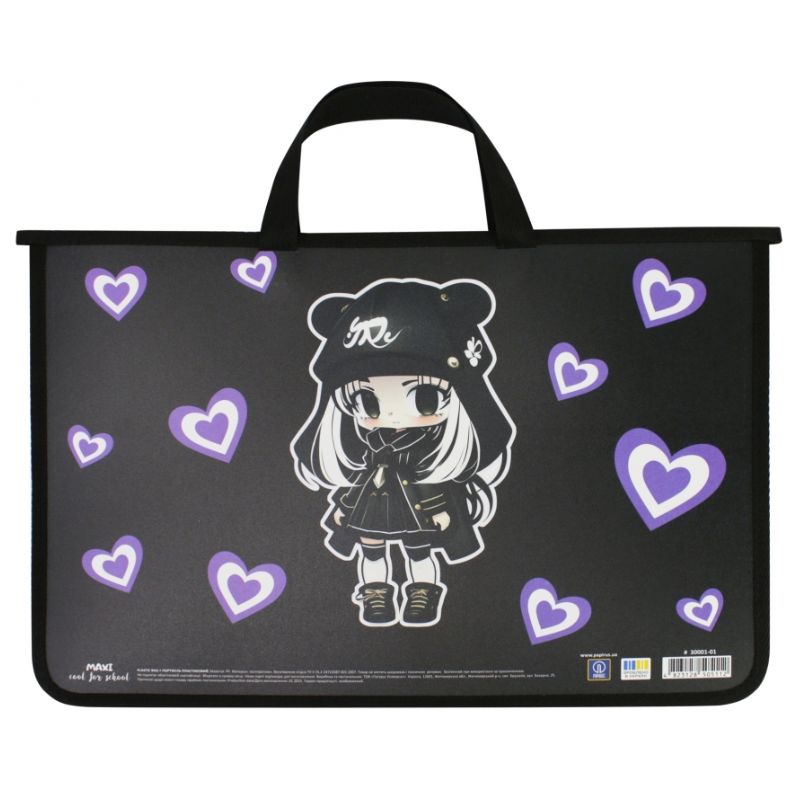 Briefcase plastic A4 "MAXI" /MX30001-01/ with zipper (1/30)