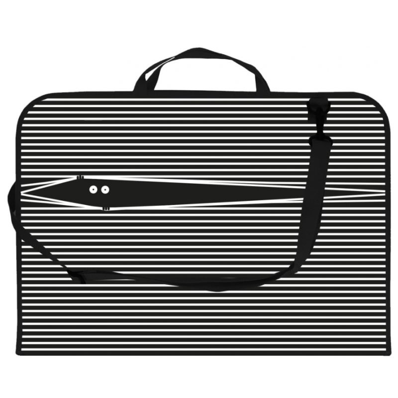 Briefcase plastic A3 "MAXI" /MX30003-01/ with a zipper "Stripes" (1/20)