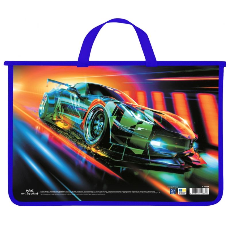 Briefcase plastic A4+ "MAXI" /MX30064/ with zipper (1/20)