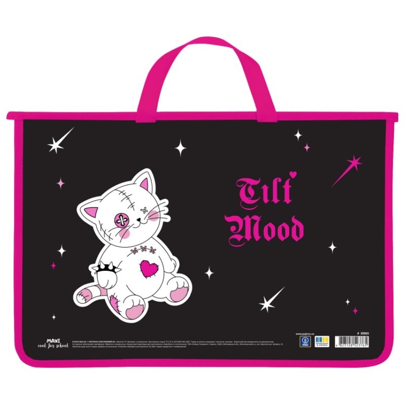 Briefcase plastic A4+ "MAXI" /MX30065/ with zipper (1/20)