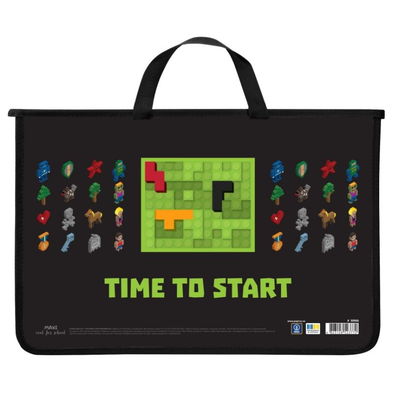 Briefcase plastic A4+ "MAXI" /MX30066/ with zipper (1/20)