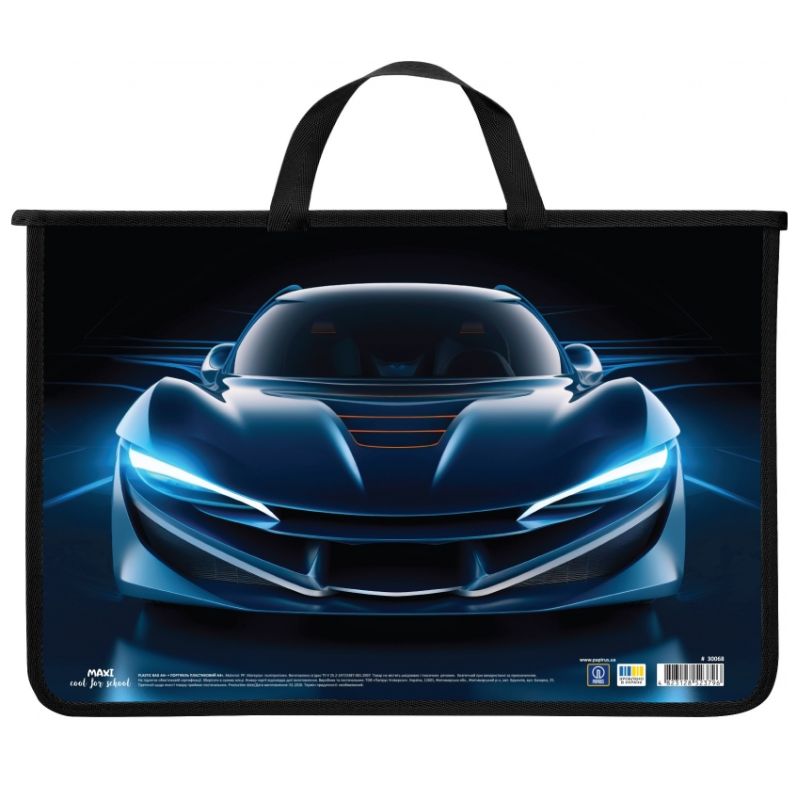 Briefcase plastic A4+ "MAXI" /MX30068/ with zipper (1/20)