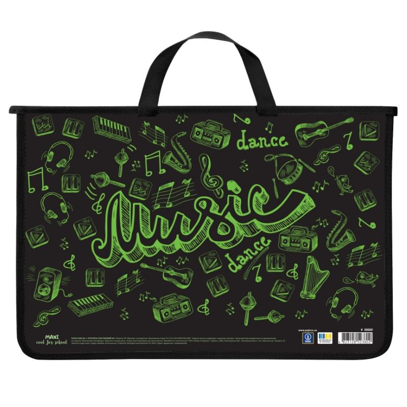Briefcase plastic A4+ "MAXI" /MX30069/ with zipper (1/20)