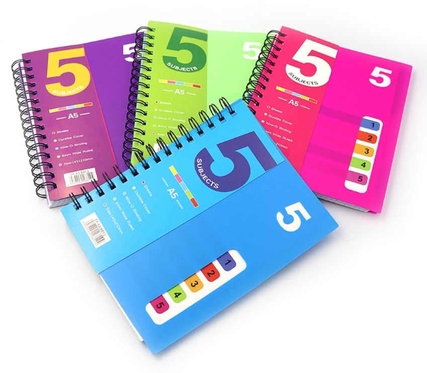 Notebook A5/120 sheets "JO" /DSCN0735/ on spiral "Numbers" #, with separator