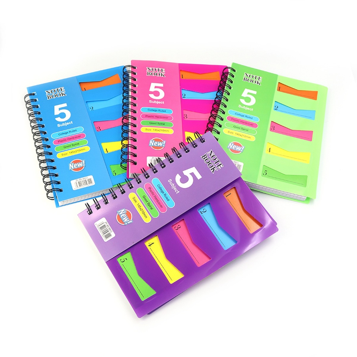 Notebook A5/120 sheets "JO" /DSCN0737/ on spiral "Numbers" # with separator