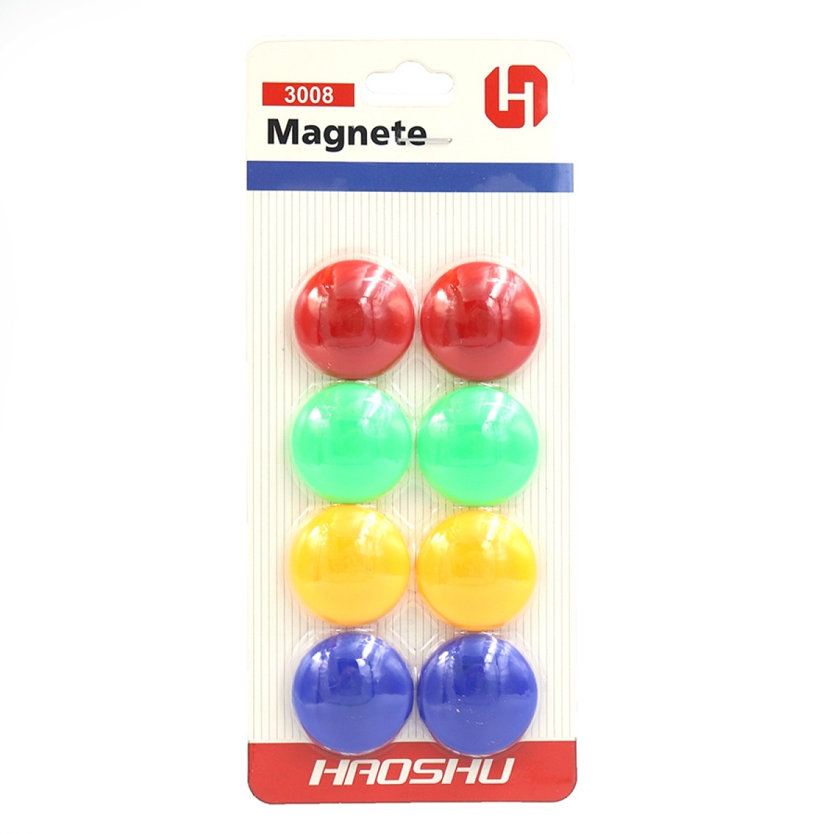 Magnets "JO" /DSCN0785/ "Simple" 3 cm, 8 pcs., blister (1/400)
