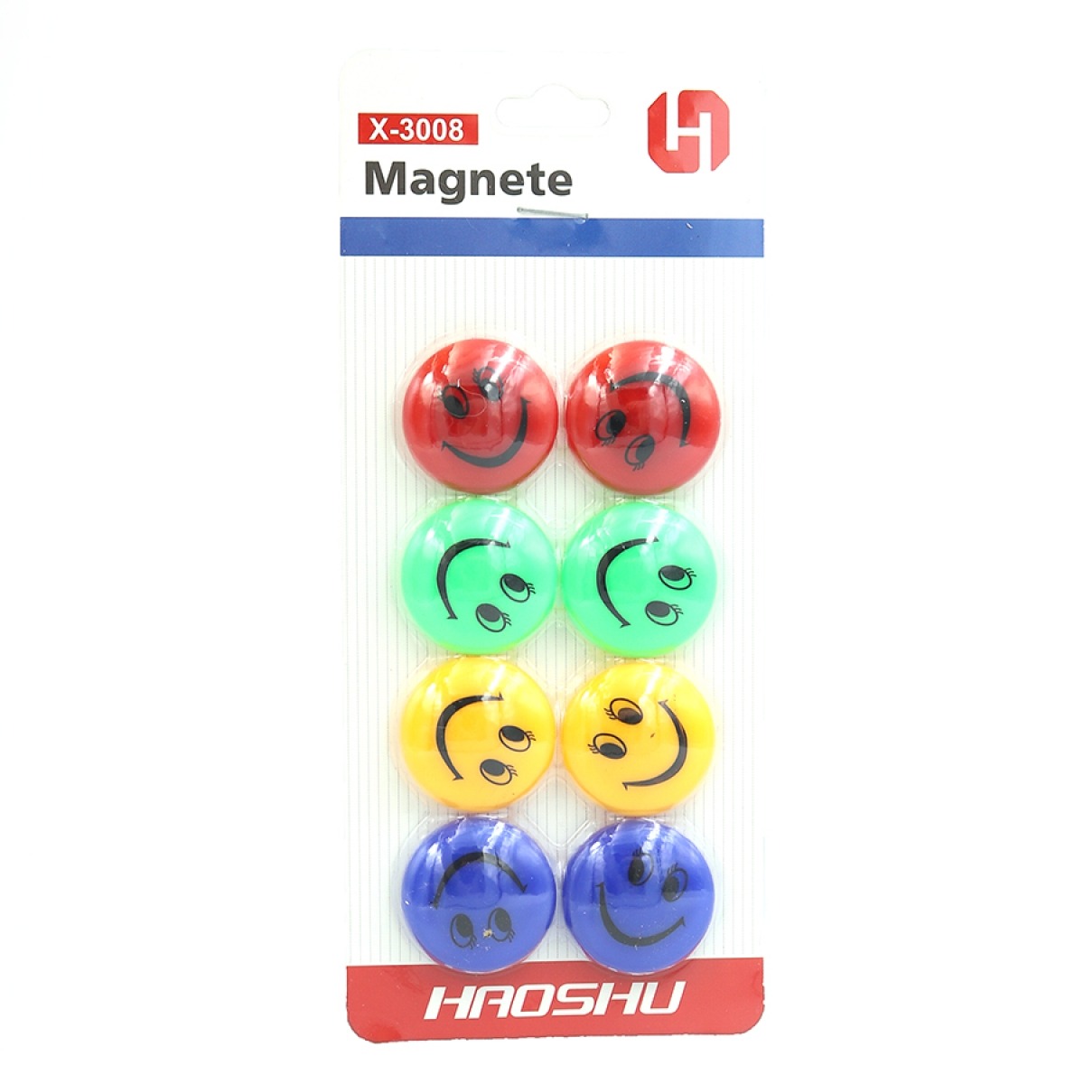Magnets "JO" /DSCN0787/ "Smile" 3 cm, 8 pcs., blister (1/400)