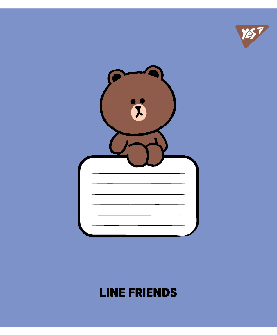 Student's notebook "YES" 12 sheets// /767647/ "Line Friends Stylish" (25/500)