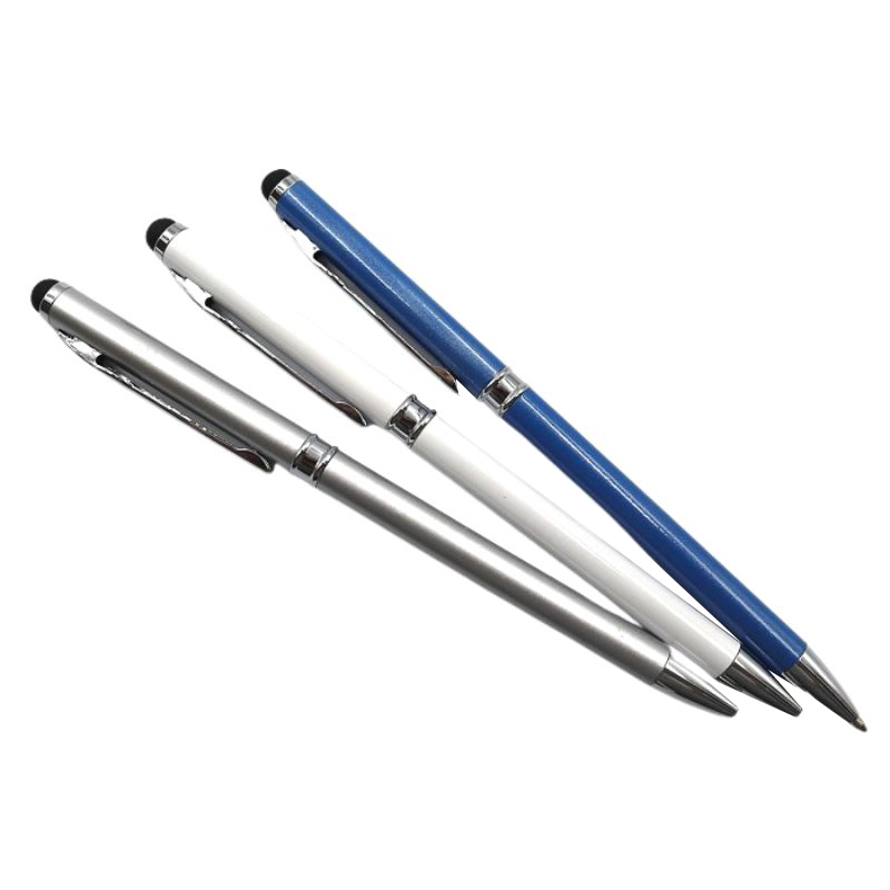 Rotary pen "Baixin" /BP703-D/ metal + stylus, mix (12)