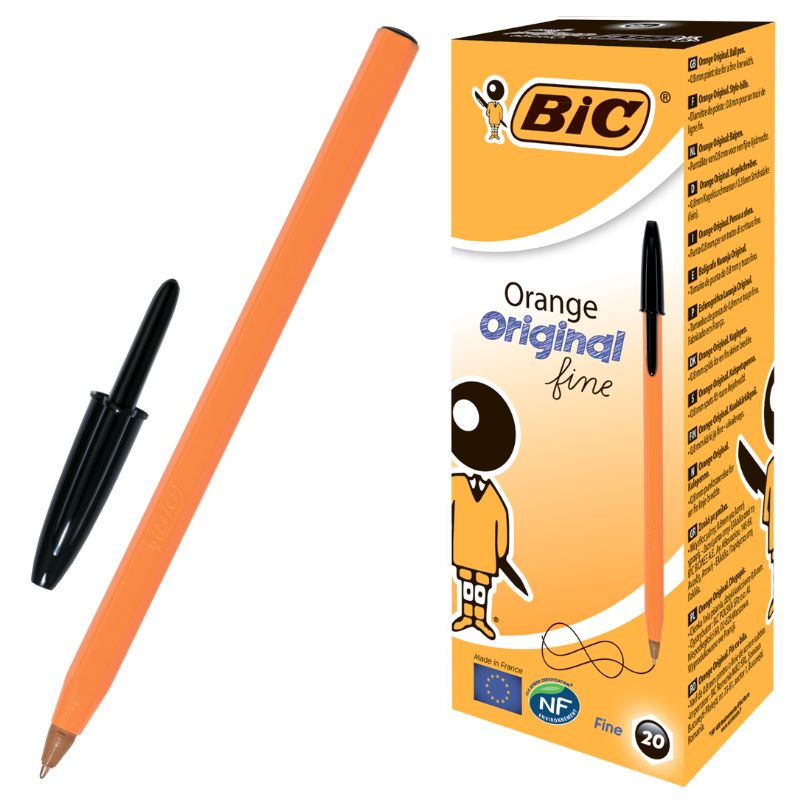 Ручка кулькова "BIC" Orange /1199110114/ чорна  (20/100/1000)