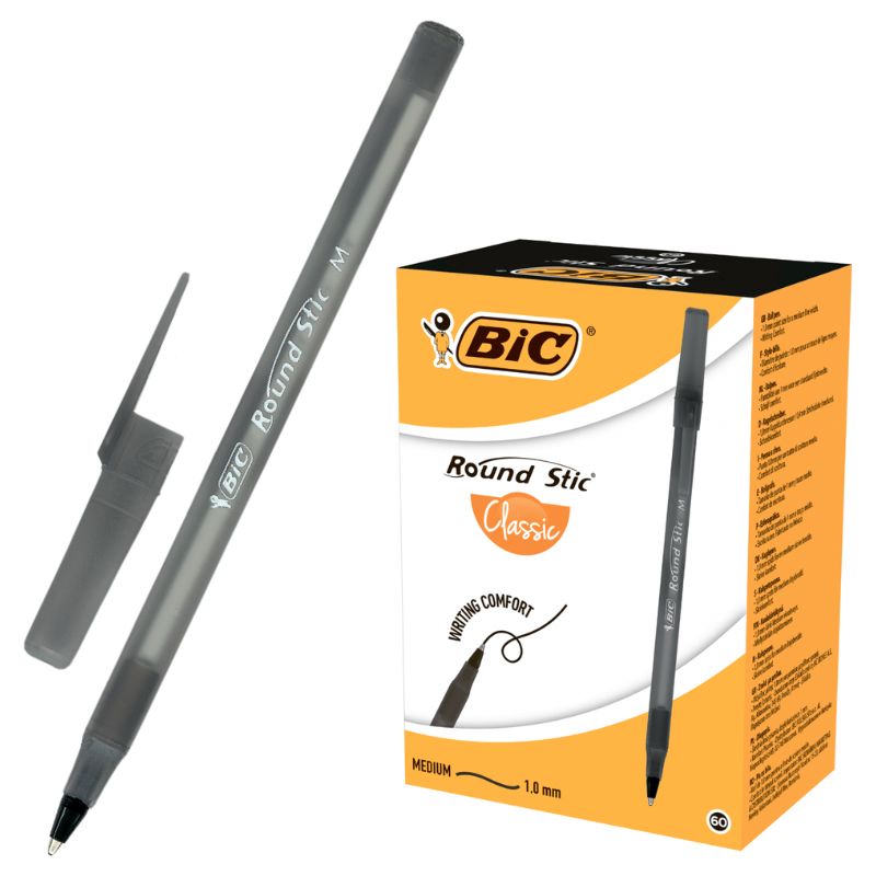 Ручка кулькова "BIC" Round Stic /920568/ чорна (60/540)