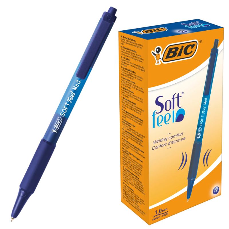 Ballpoint pen "BIC" Soft Feel clic Grip /8373982/446/346/ blue (12/216)