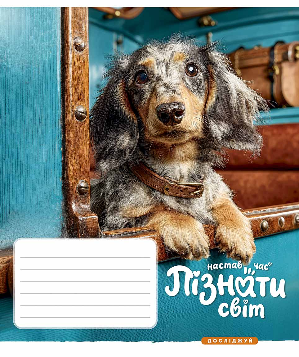Student's notebook "Schoolboy" 12 sheets// /3777C/ "Time to know the world" VD varnish (neutral) (30/300)