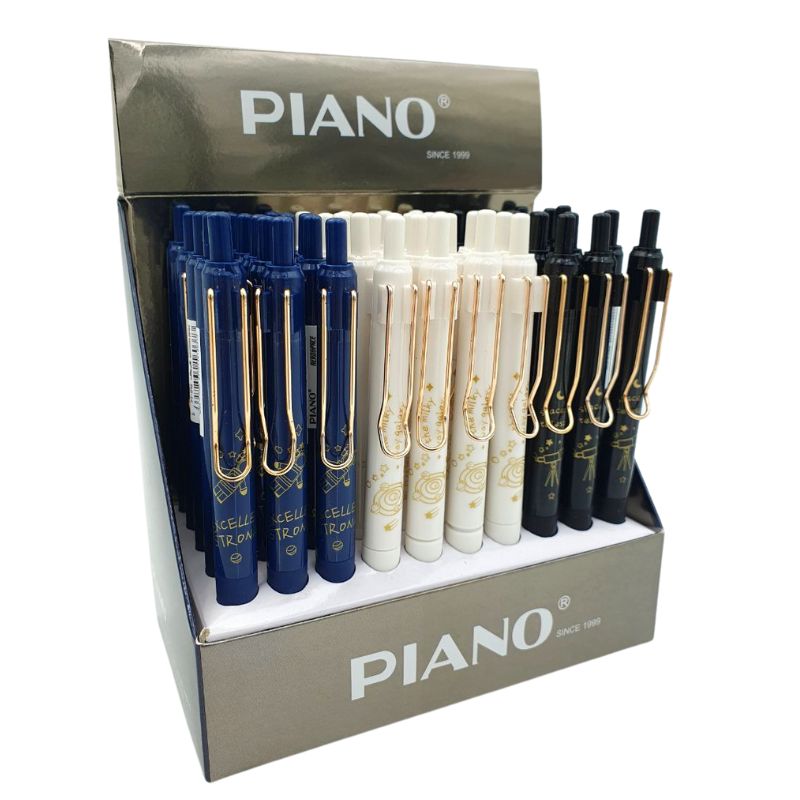 Automatic oil pen "PIANO" /RT-016/ 0.7mm, blue, mix (50/2400)