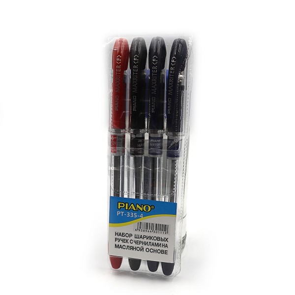 Set of oil pens "PIANO" /335PT-4/ "Maxriter" 4 pcs., grip (1/18/360)