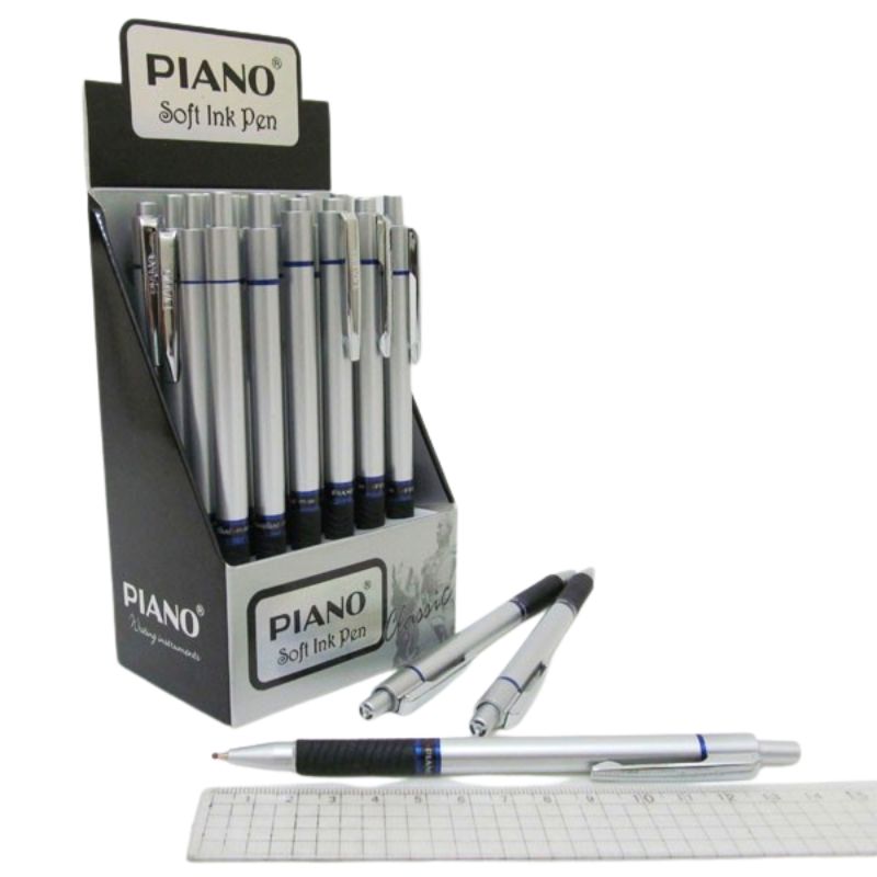 Oil automatic pen "PIANO" /RT-186/ blue, grip (24/1152)