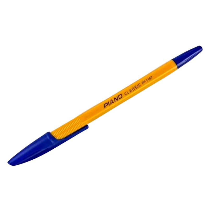 Ballpoint pen "PIANO" /1147B/ "B" 1.0mm, blue, yellow body (50/1000)