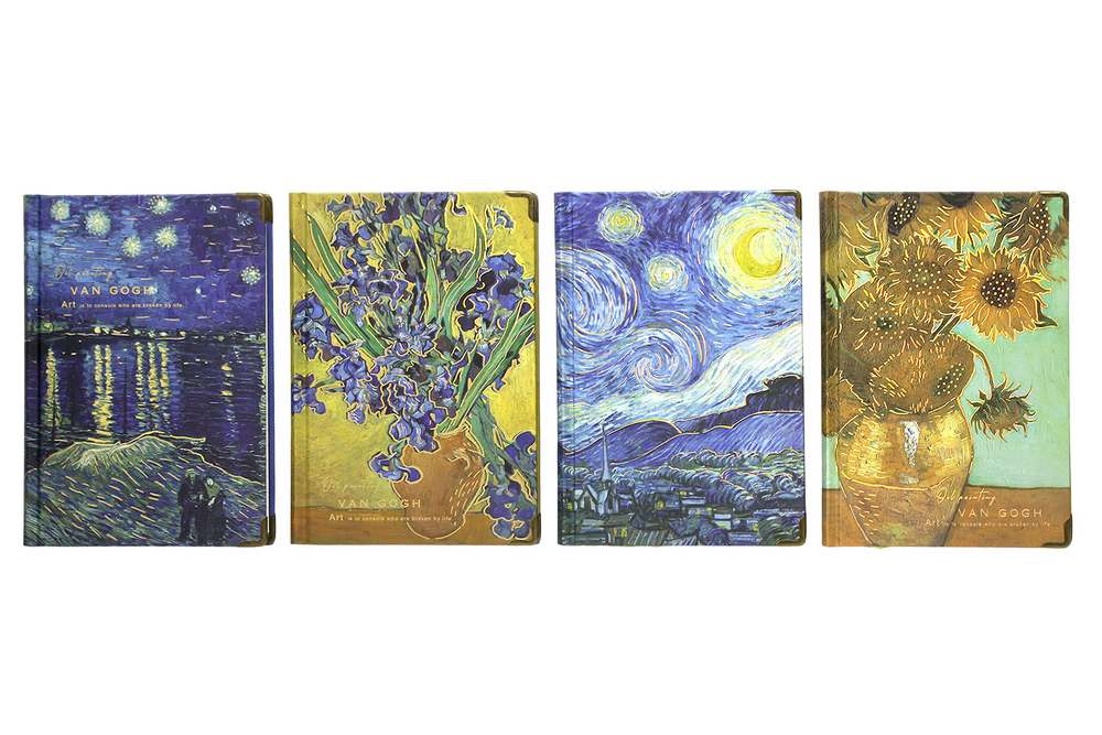 Notebook A5/128 sheets. "WB" /JZA5128-2306/ color. sheets, tv. incl. foil, Van Gogh (1/20/80)