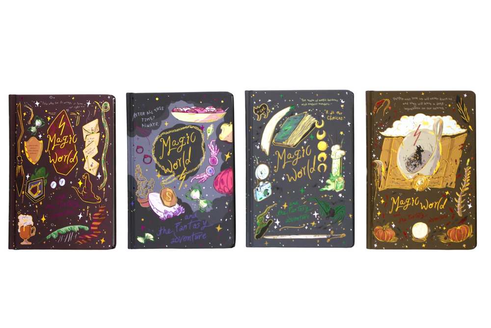Notebook A5/128 sheets. "WB" /JZA5128-2456/ color. sheets, tv. incl. foil, Magical World (1/20/80)