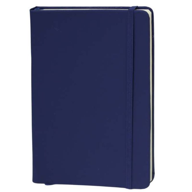 Notebook A5/96 sheets. "WB" /25K-1/ #, on rubber band, tv. incl. Dark blue (1/0/120)
