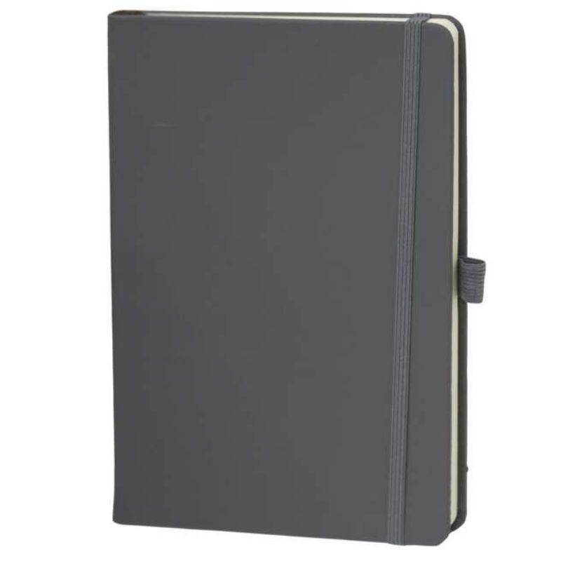 Notebook A5/96 sheets. "WB" /25K-1R/ #, on rubber band, tv. incl. Gray (1/0/120)