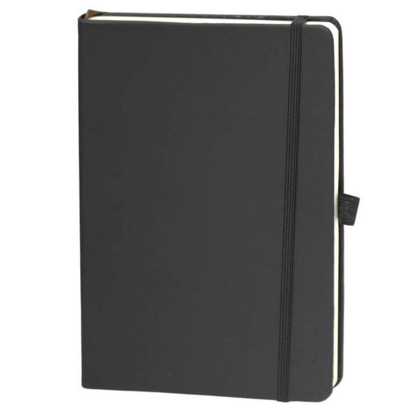Notebook A5/96 sheets. "WB" /25-1-1/ #, on rubber, tv. incl. Black (1/0/120)