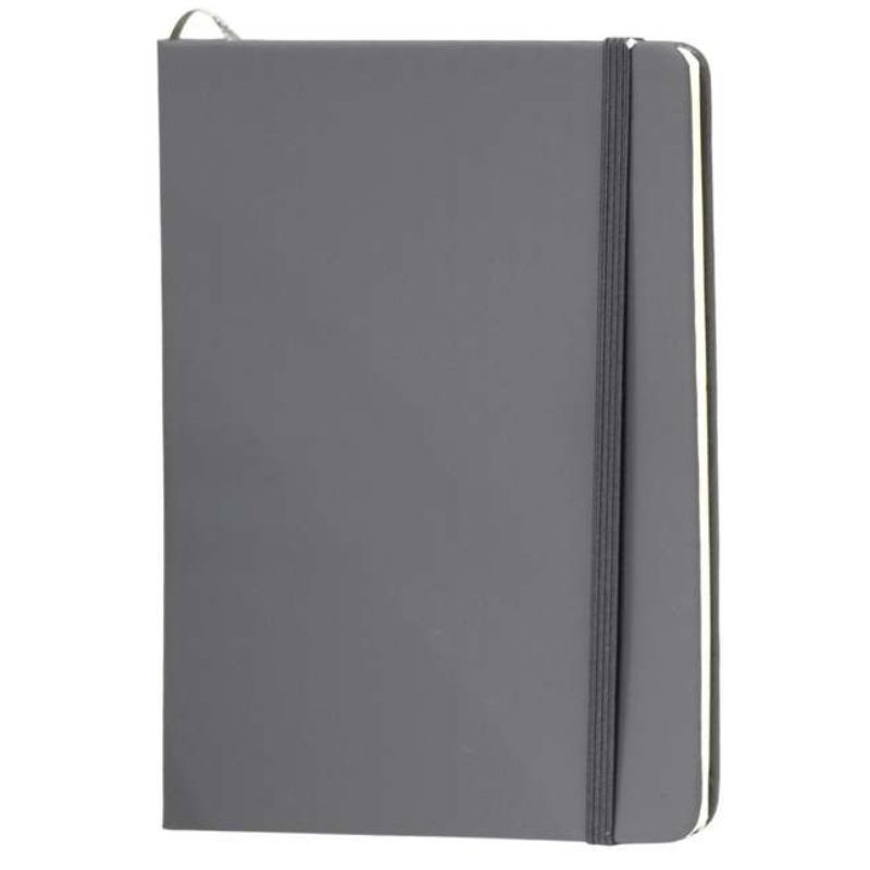 Notebook A5/96 sheets. "WB" /25K-2/ #, on rubber band, tv. incl. Gray (1/0/120)
