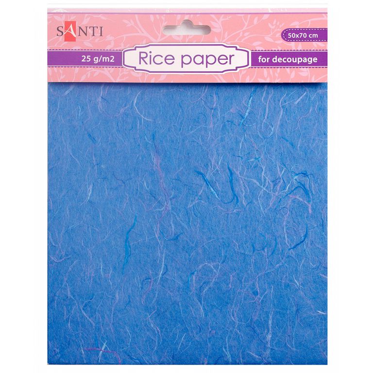 Rice paper for gift wrapping "Santi" /952717/ blue, 50*70 cm (1/300)