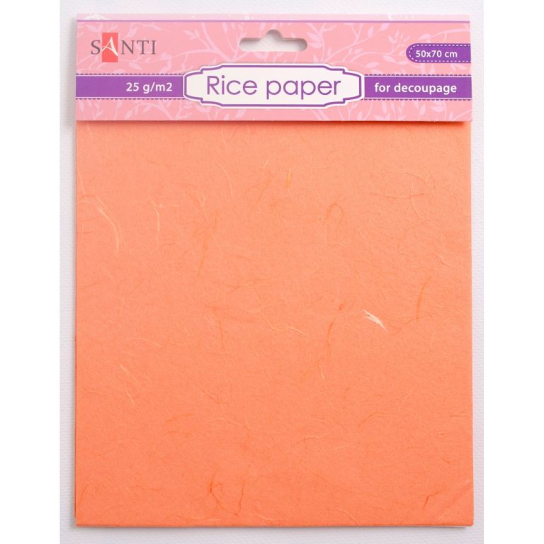 Rice paper for gift wrapping "Santi" /952713/ orange, 50*70 cm (1/300)