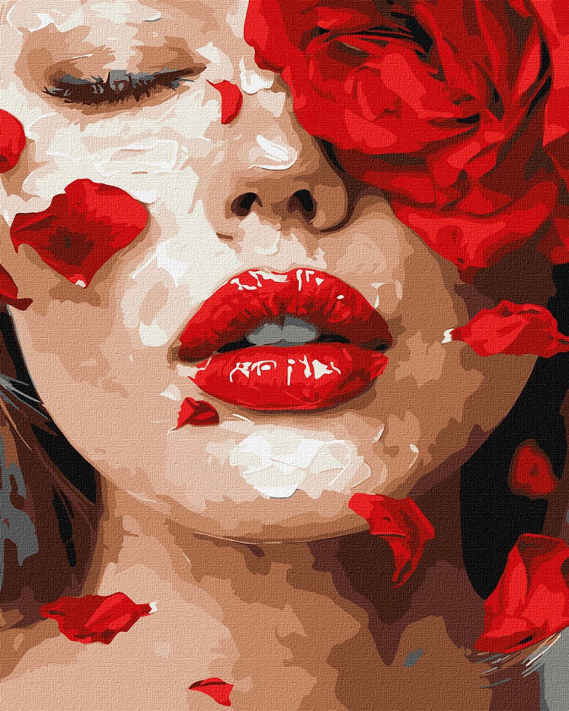 Painting by numbers "Ideyka" /KHO8468/ "Rose petals" 40x50 cm