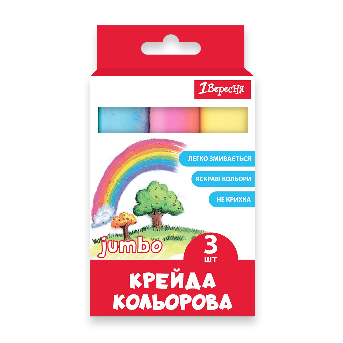Colored chalk 3 pcs. "1B" /400551/ JUMBO (1/12/120)